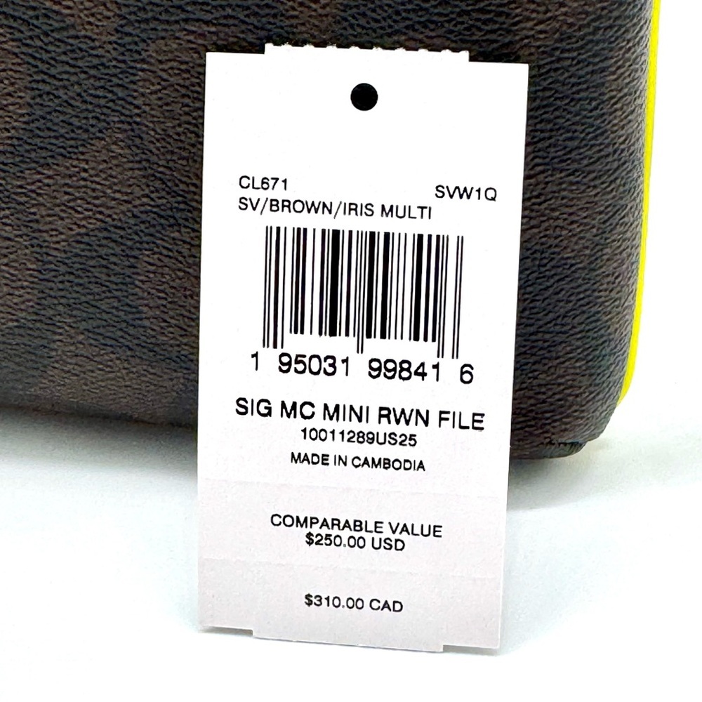 Coach Mini Rowan File Bag - SV/Brown/Iris Multi - Picture 11 of 11
